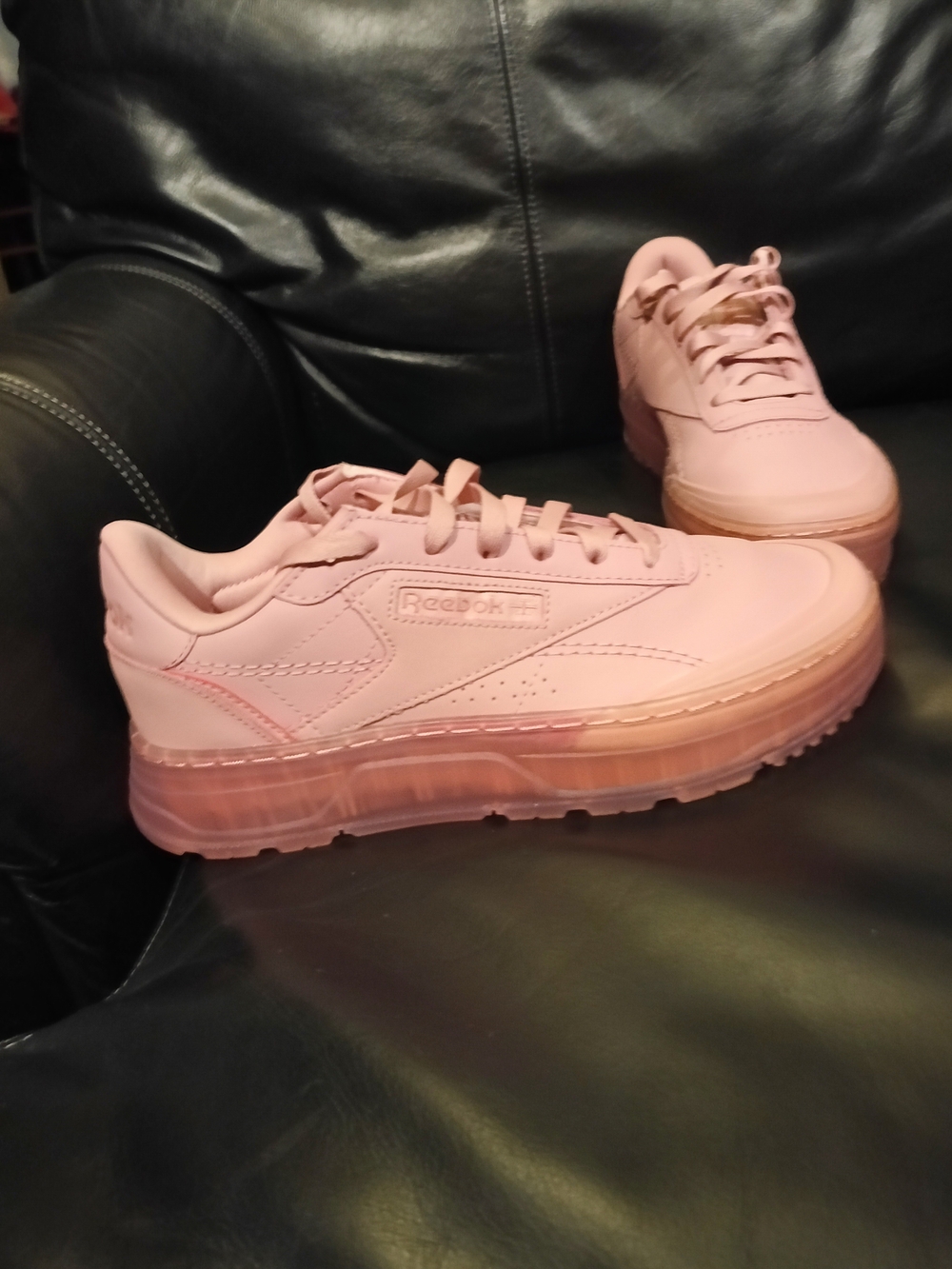 Reebok Women's Club C Rose Blush Platform Sneakers